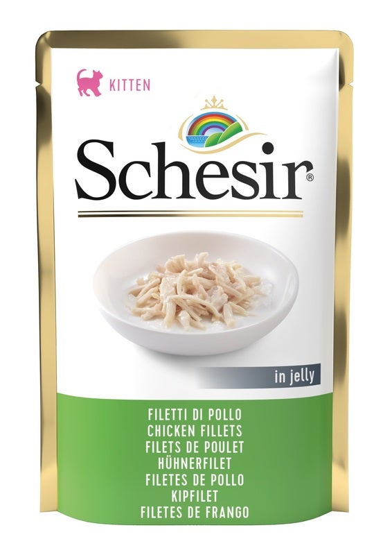 Schesir Filetti Di Pollo In Jelly Cibo Umido Gatti Adulti Bustina 85g
