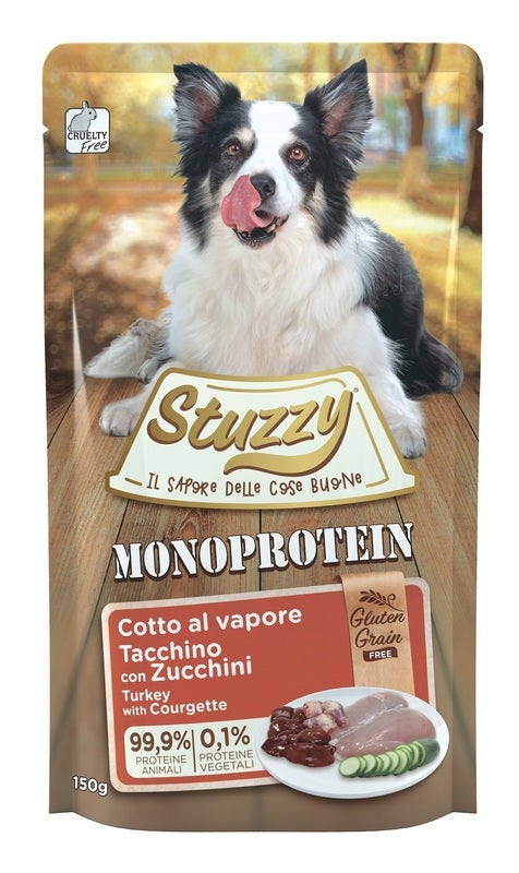 Stuzzy Monoprotein Bocconcini Con Tacchino E Zucchini Cibo Umido Cani Adulti Bustina 150g
