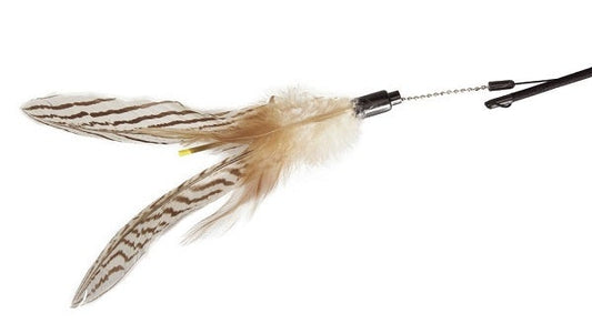 Camon Gioco Per Gatti Cannetta Lunga Con Piuma 1 Pezzo