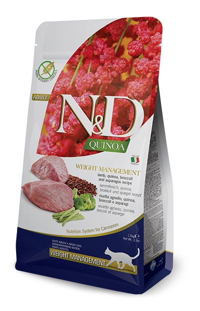 Farmina Natural & Delicious Quinoa Weight Management Agnello Broccoli e Asparagi Per Gatti Adulti 5kg