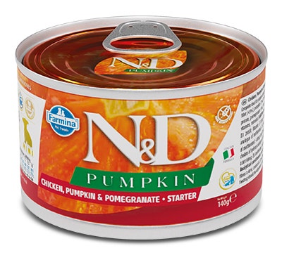 Farmina Natural & Delicious Pumpkin Starter Mini Con Pollo Zucca E Melograno Per Cani Cuccioli 140g