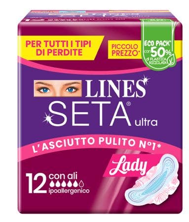 Lines Seta Ultra Assorbenti Lady Ali 12 Pezzi