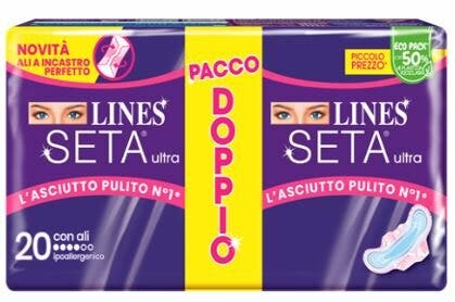 Lines Seta Ultra Nuovo Con Ali Bipack 20 Assorbenti