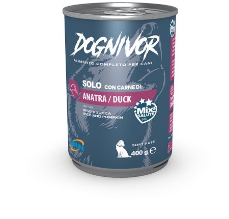 Dognivor Anatra Riso E Zucca Cibo Umido Per Cani 400g