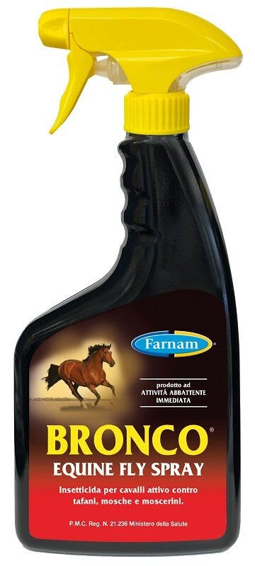 Farnam Bronco Equine Fly Spray Insetticida Per Cavalli 600ml