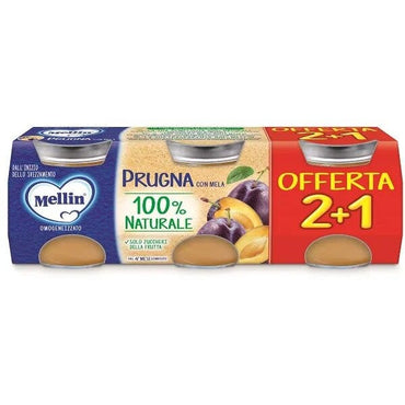 Mellin Omogeneizzato Prugna Con Mela 3x100g 4Mesi+