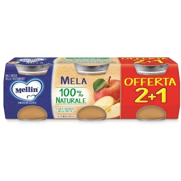 Mellin Omogeneizzato Alla Mela 3x100g 4Mesi+