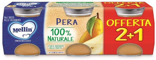 Mellin Omogeneizzato Alla Pera 3x100g 4Mesi+