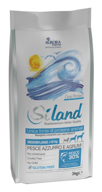 Siland Diet Cane Taglia Media/Grande Pesce Monoproteico Crocchette 3Kg