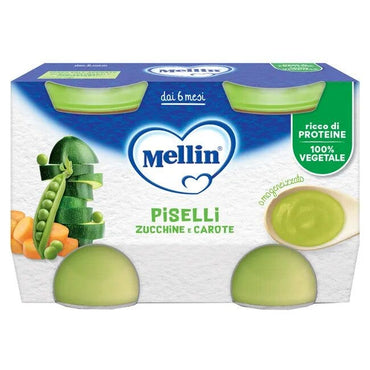 Mellin Omogeneizzato Piselli/Carote 2x130g 6Mesi+