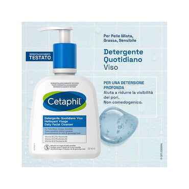 Cetaphil Detergente Quotidiano Viso Pelle Mista Grassa 237ml