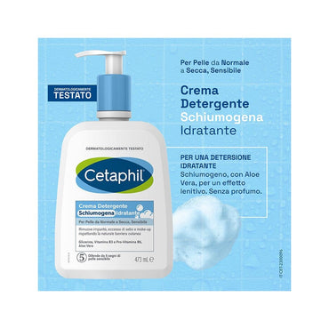 Cetaphil Crema Detergente Schiumogena Idratante 473ml