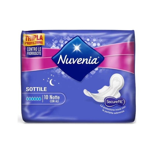 Nuvenia Sottile Notte Ali 10 Pezzi