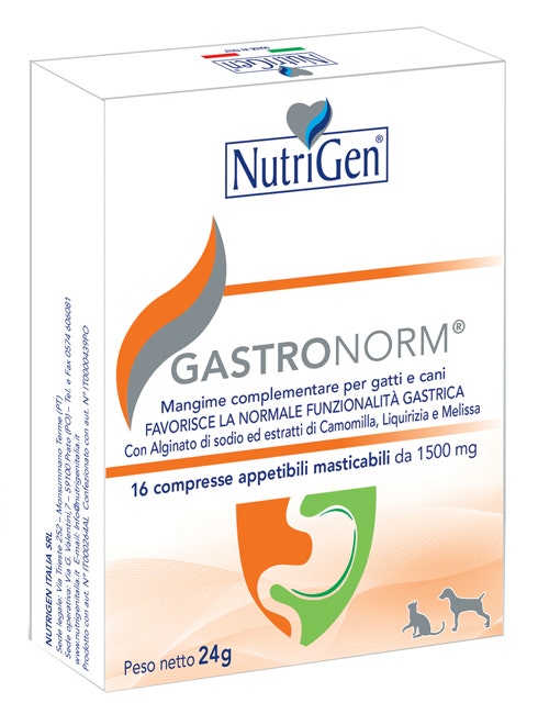 Nutrigen Gastronorm Mangime Complementare Per Gatti e Cani 16 Compresse