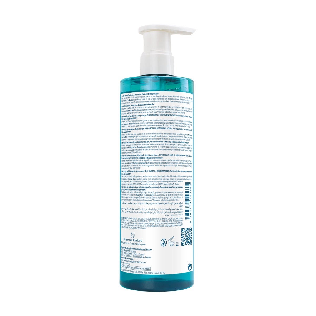 Ducray Keracnyl Gel Detergente Pelle Grassa 400ml