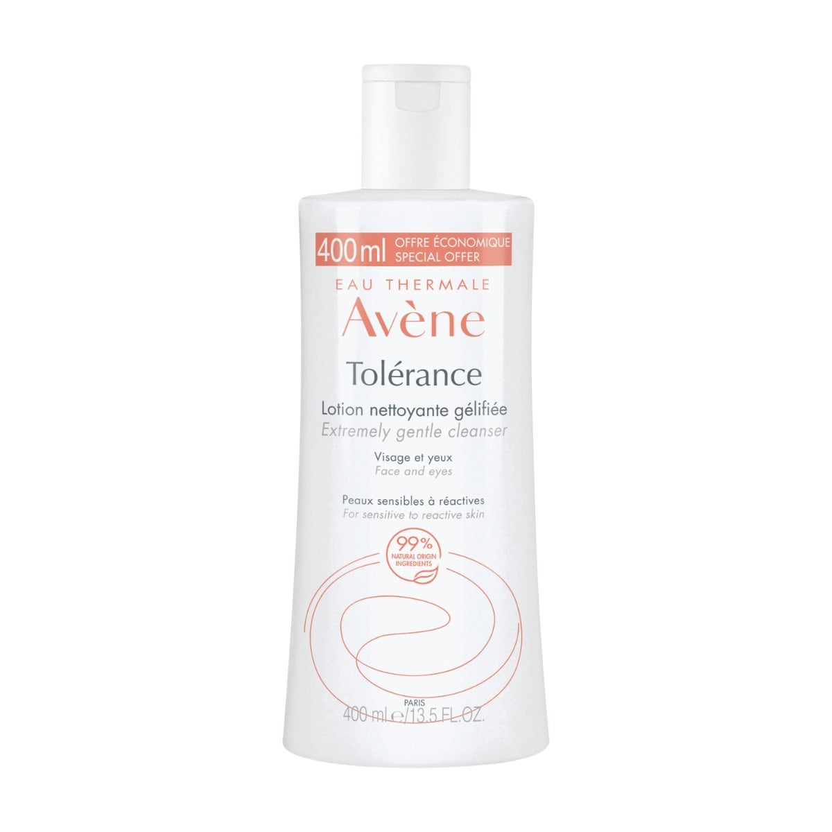 Avene Tolerance Lozione Detergente In Gel Viso E Occhi Pelli Sensibili Reattive 400ml