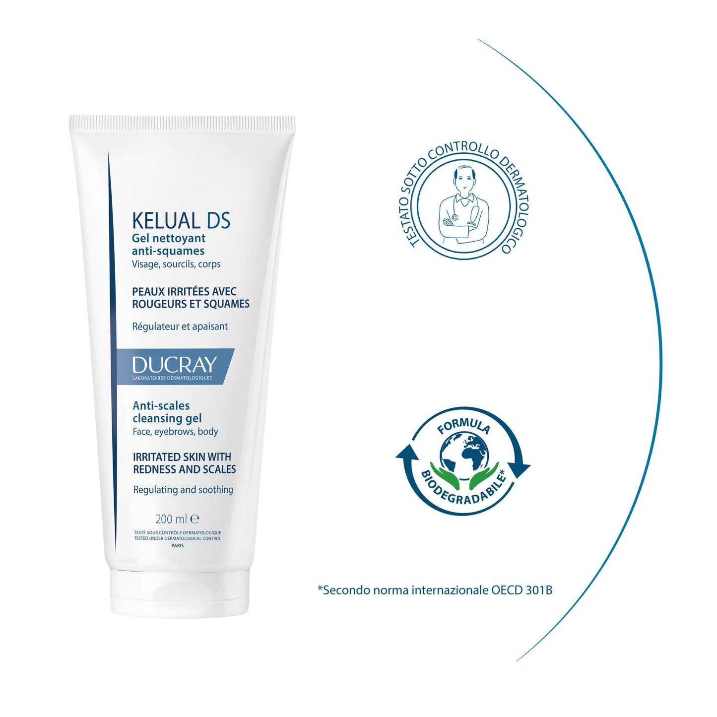 Ducray Kelual Ds Gel Detergente Anti-Squame Viso E Corpo 200ml