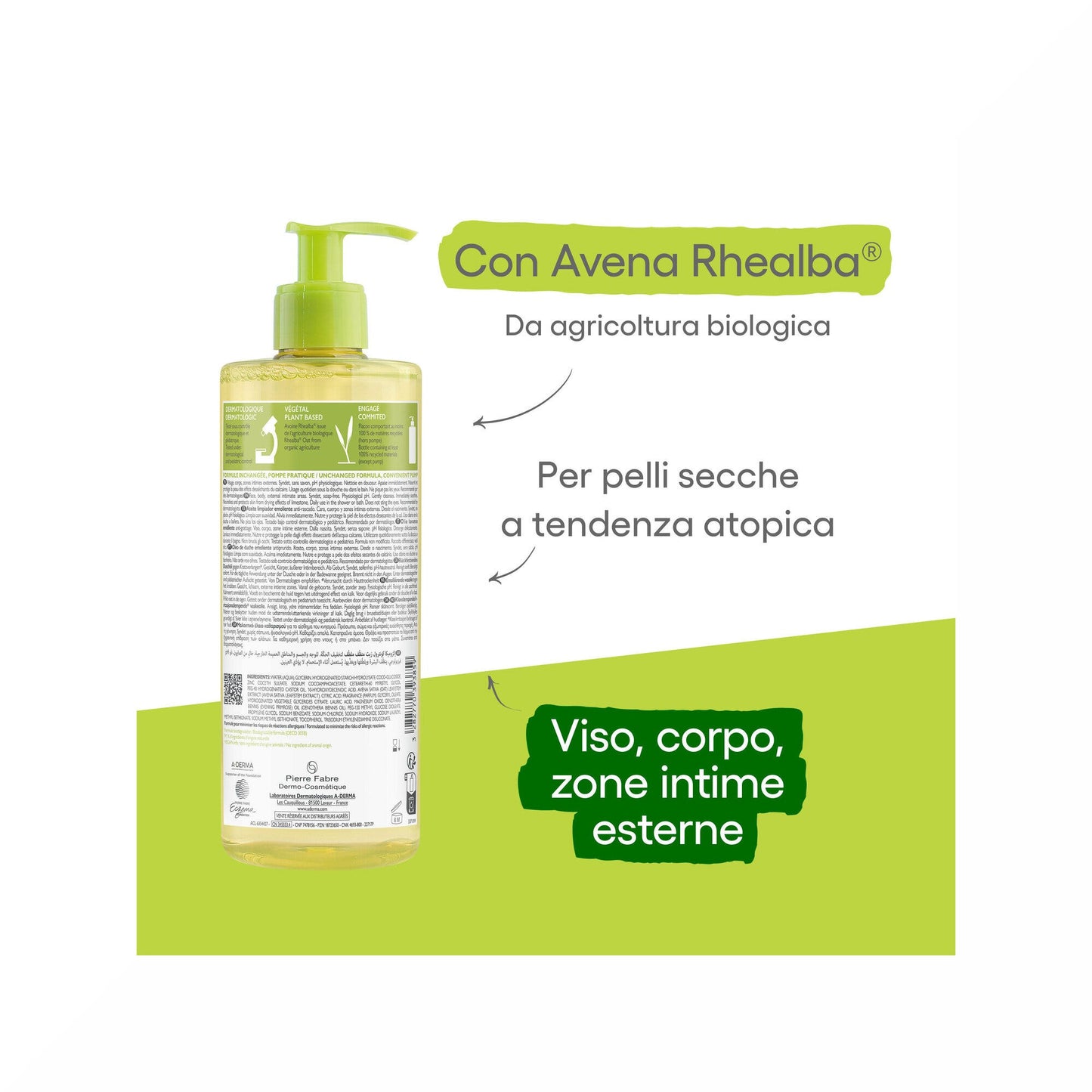 A-Derma Exomega Control Olio Lavante Emolliente Anti-Grattage 500ml