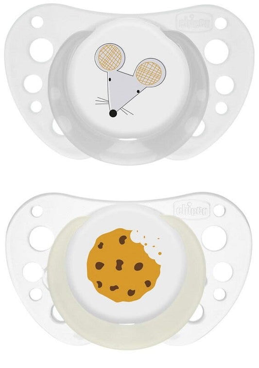 Chicco PhysioForma Air Succhietto Luminoso Grigio 16-36 Mesi 2 Pezzi