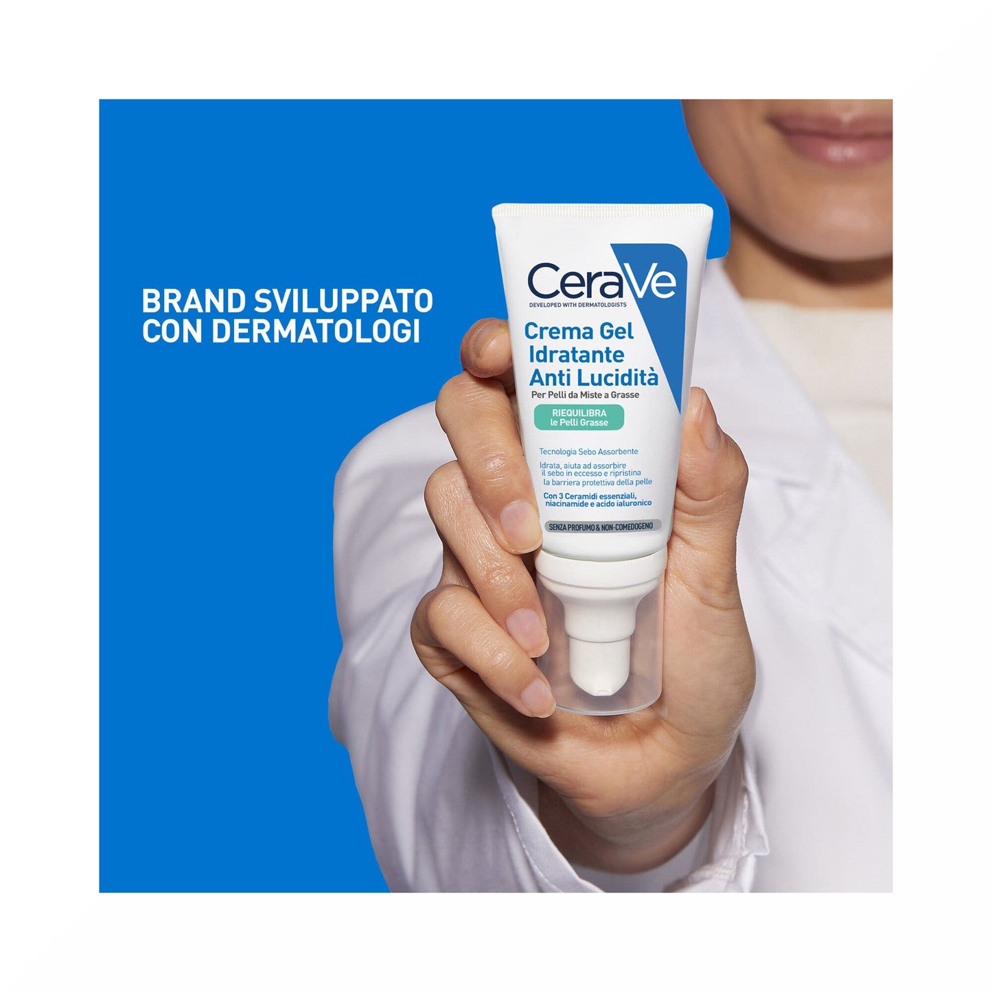 CeraVe Crema Viso Idratante Anti-lucidità Pelle Grassa e Mista 50ml