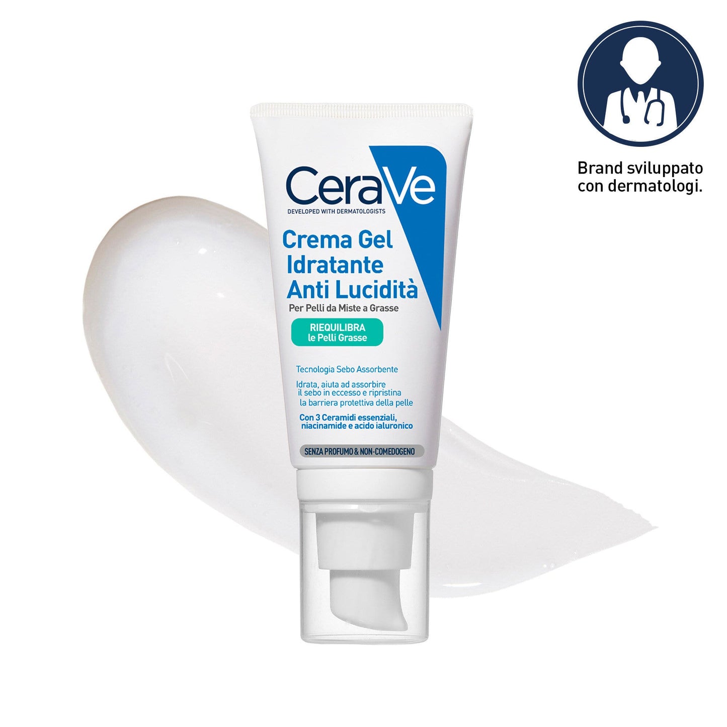 CeraVe Crema Viso Idratante Anti-lucidità Pelle Grassa e Mista 50ml