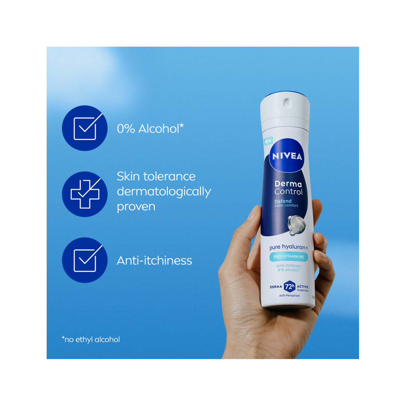 Nivea Derma Control Defend Extra Comfort Deodorante Antitraspirante Spray 72H 150ml