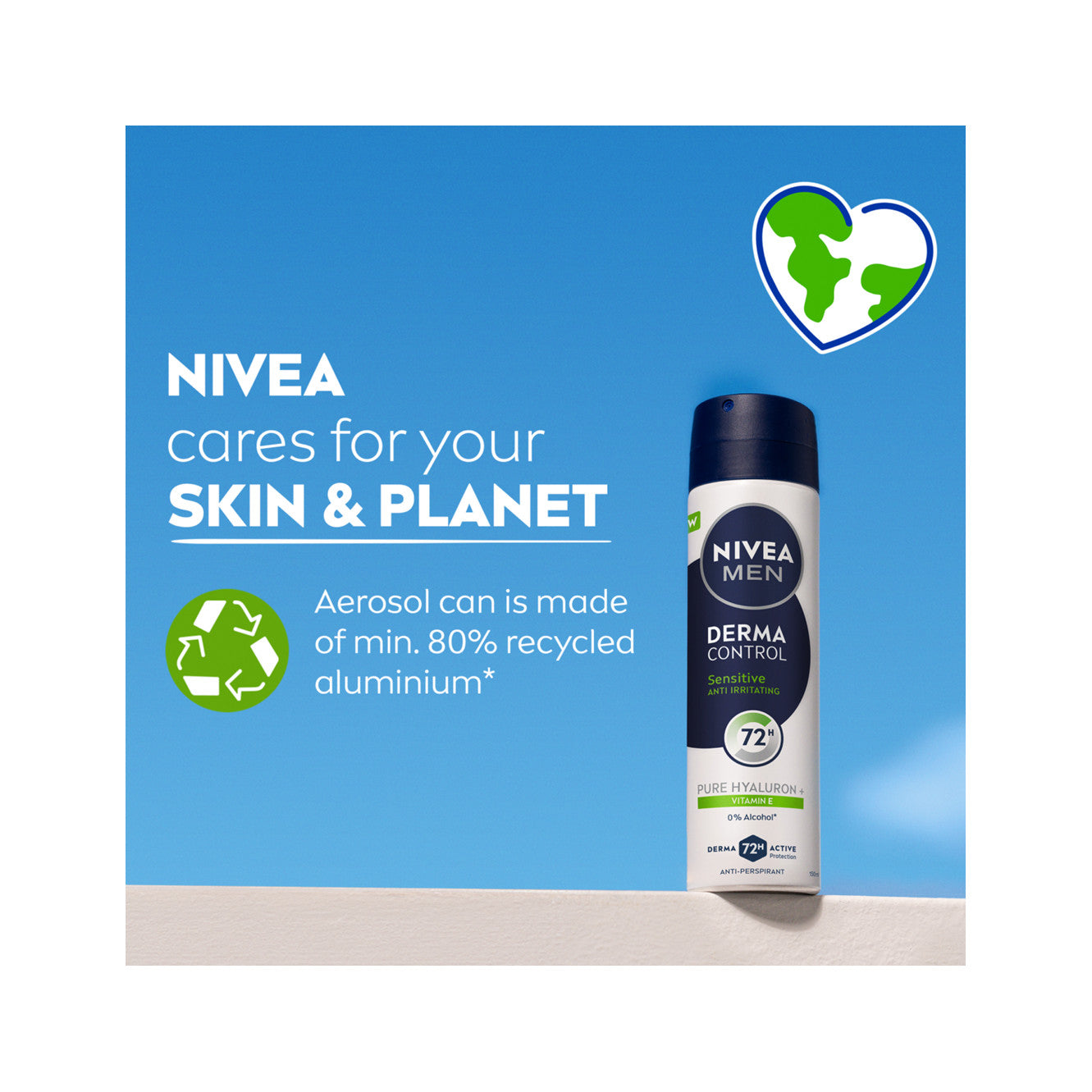 Nivea Men Derma Control Sensitive Deodorante Antitraspirante Spray 72H 150ml