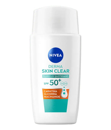 Nivea Derma Skin Clear Fluido Uv Quotidiano SPF50+ Opacizzante Viso 40ml