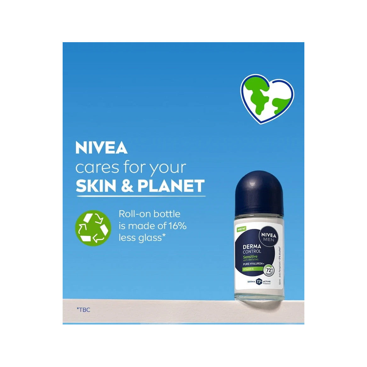Nivea Men Derma Control Sensitive Deodorante Antitraspirante Roll-On 72H 50ml
