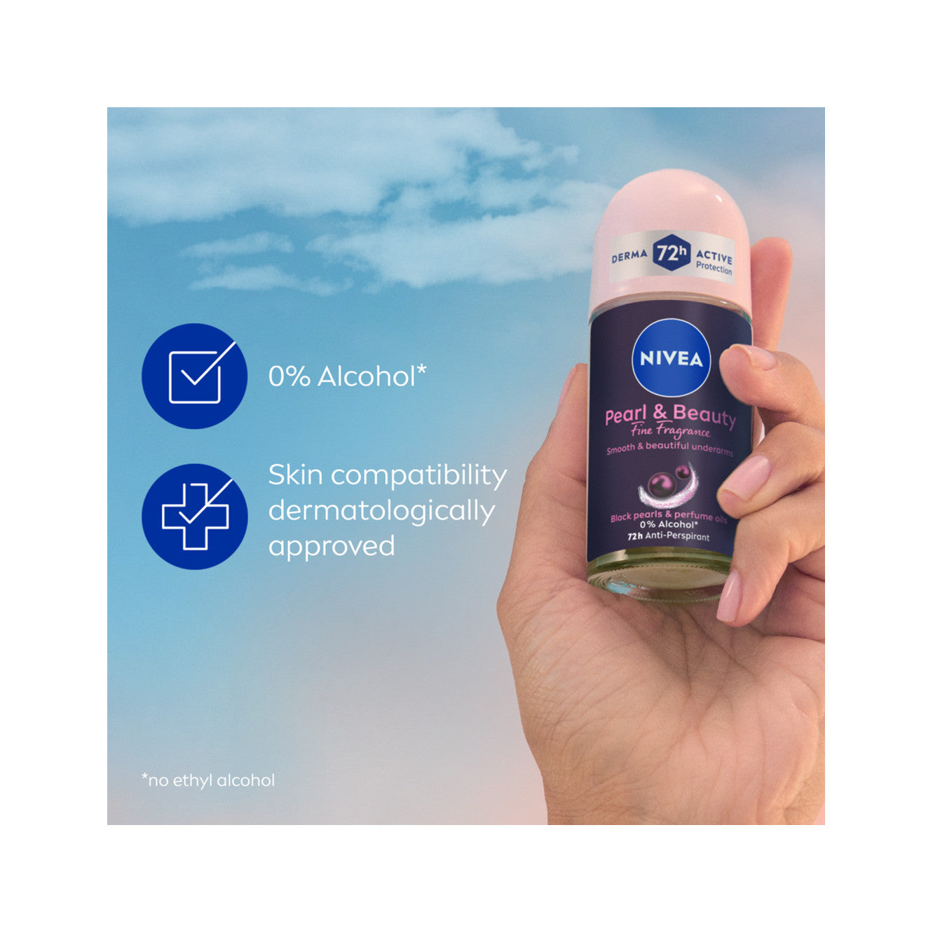 Nivea Pearl&Beauty Deodorante Antitraspirante Roll-On 72H 50ml