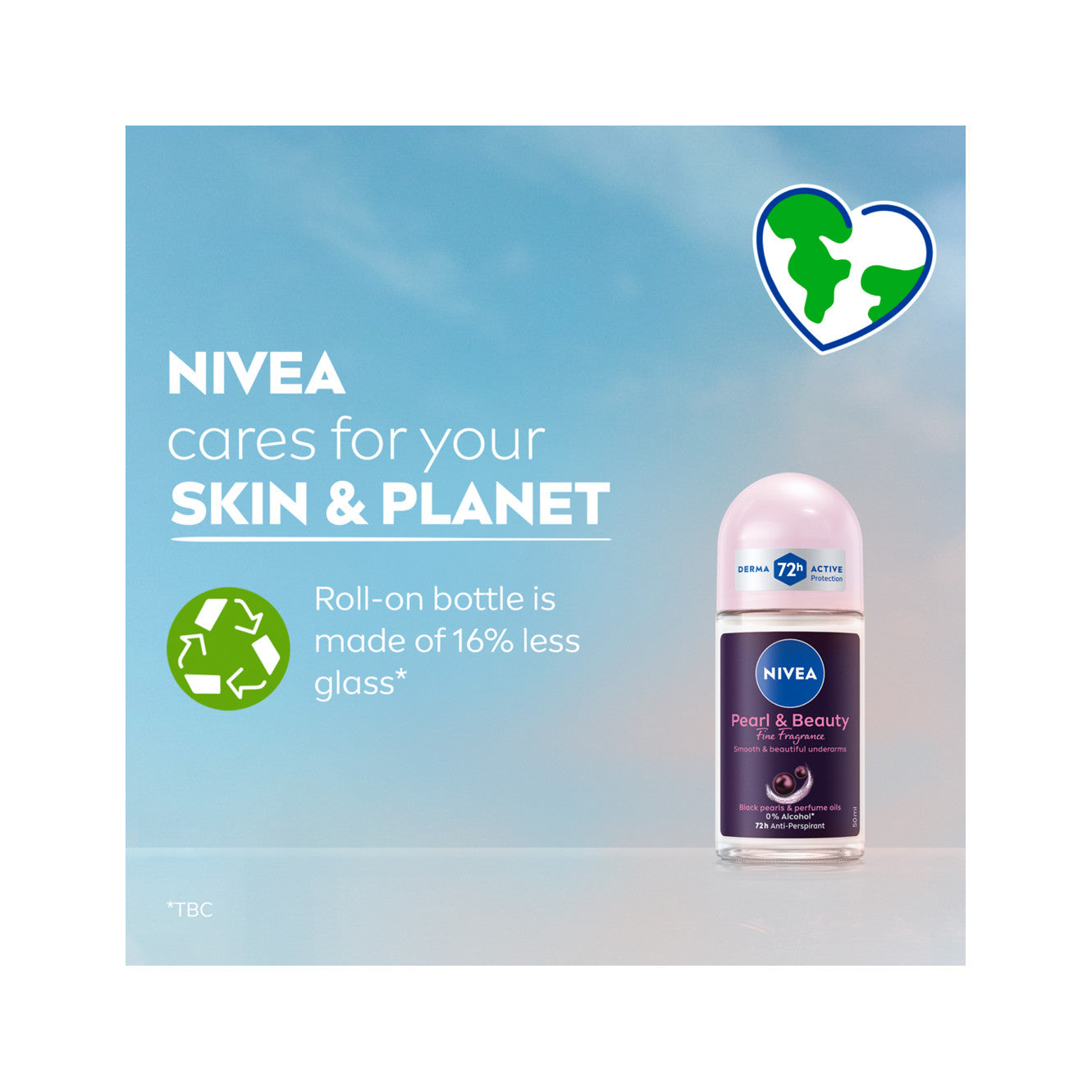 Nivea Pearl&Beauty Deodorante Antitraspirante Roll-On 72H 50ml