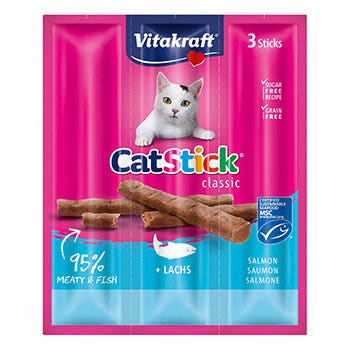 Vitakraft CatStick Gusto Salmone Snack Gatti Adulti Busta 3x18g