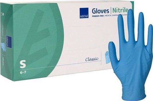 Abena Classic Guanto Esaminazione In Nitrile Senza Polvere Non Sterile Taglia S 100 Pezzi