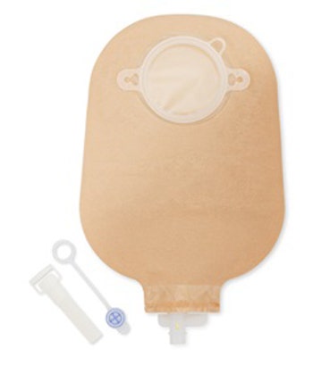 Dansac Nova 2 Sacca per Urostomia Anatomica Trasparente 55mm 10 Pezzi + 1 Adattatore E 10 Tappini Esterni