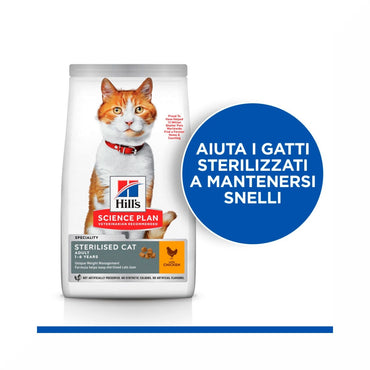 Hill's Science Plan Sterilised Cat Adult Crocchette Per Gatti Con Pollo 10 Kg