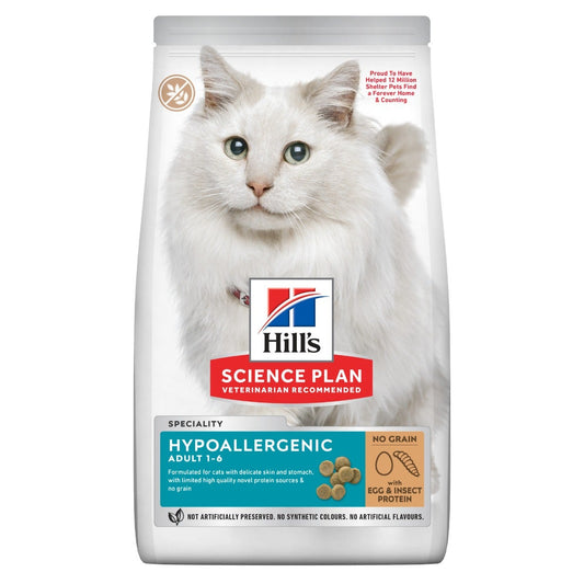 Hill's Science Plan Hypoallergenic Adult Alimento Secco Per Gatti Con Uova E Insetti 7Kg