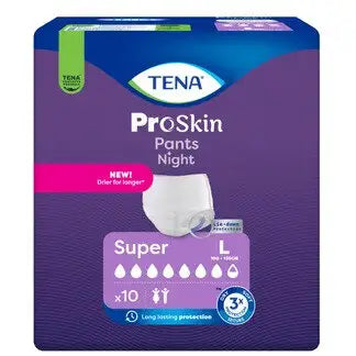 Tena ProSkin Pants Night Super Mutadine Assorbenti Taglia L 10 Pezzi