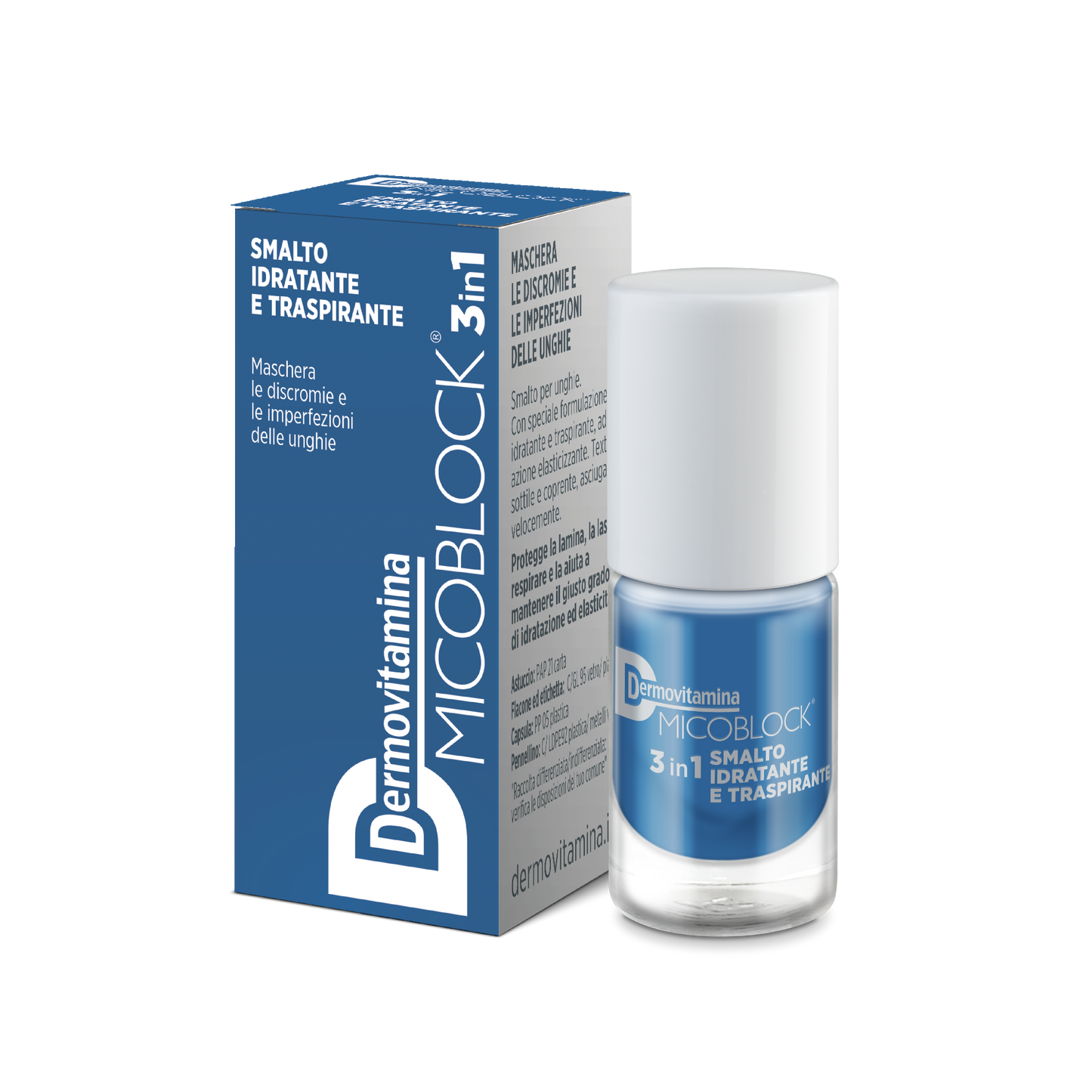 Dermovitamina Micoblock 3 In 1 Smalto Blu 5ml