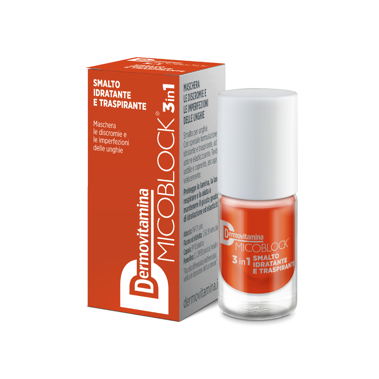 Dermovitamina Micoblock 3 In 1 Smalto Arancio Scuro 5ml