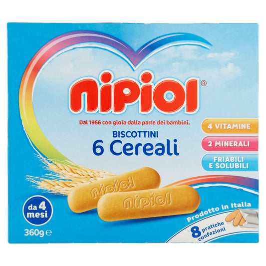 Nipiol Biscottini 6 Cereali 360g