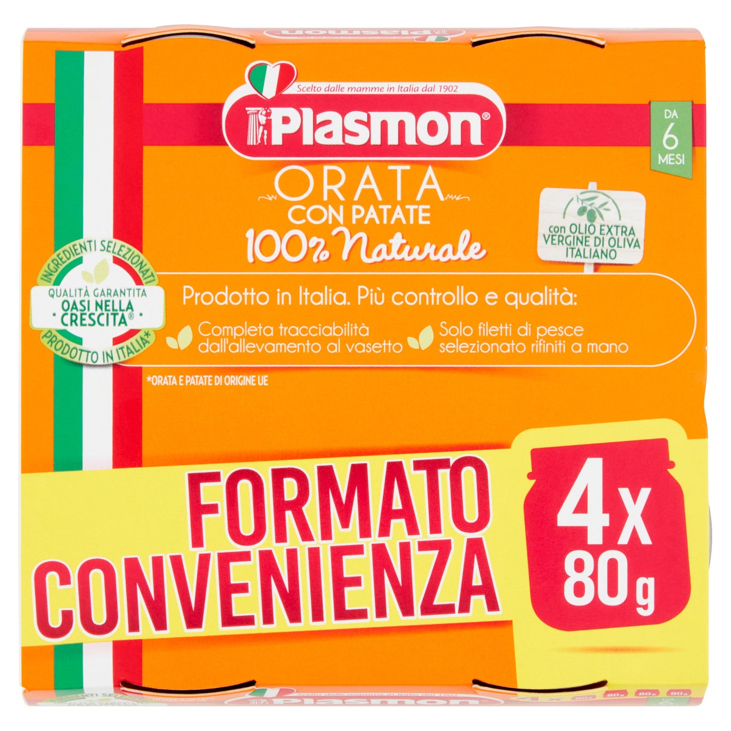 Plasmon Omogeneizzato Orata Patate 4x80g 6 Mesi+