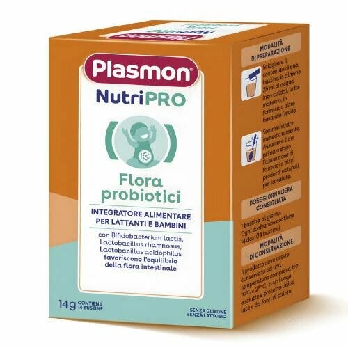 Plasmon Nutripro Flora Probiotici Integratore Alimentare 14 Bustine