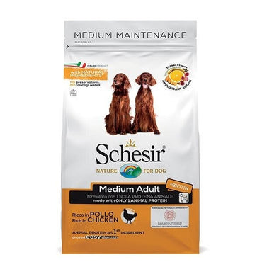 Schesir Ricco In Pollo Cibo Secco Cani Adulti Taglia Media Sacco 3 Kg