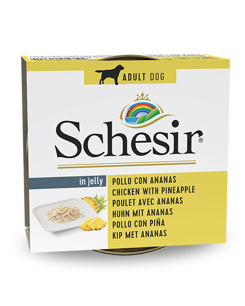 Schesir Pollo Con Ananas Cibo Umido Cani Adulti Lattina 150 g