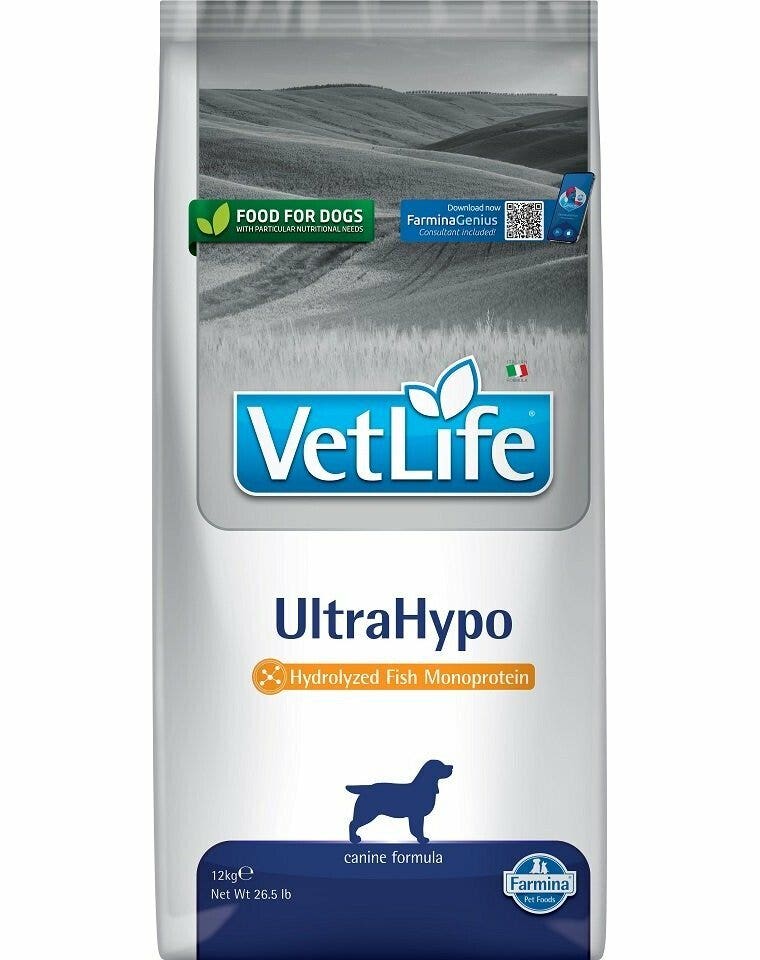 Farmina Vet Life UltraHypo Cibo Secco Per Cani Sacco 12kg