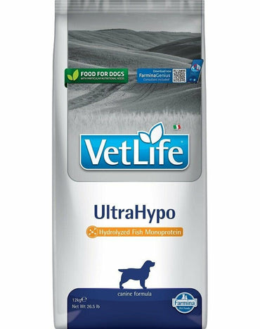 Farmina Vet Life UltraHypo Cibo Secco Per Cani Sacco 12kg