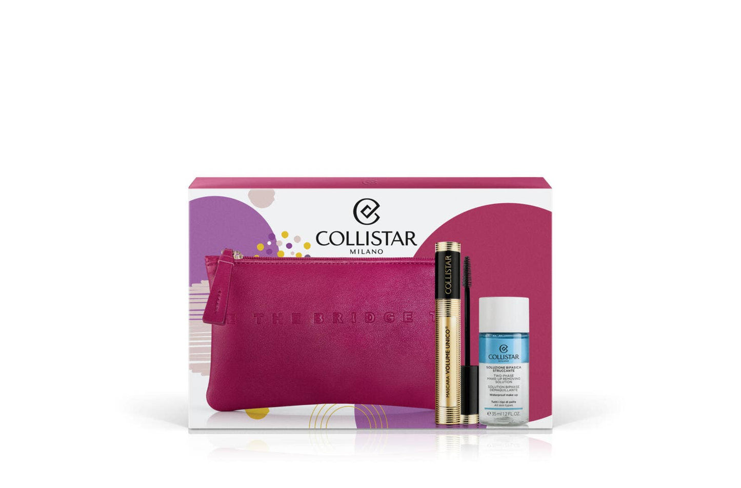 Collistar Cofanetto Unico Mascara + Soluzione Bifasica Struccante 35ml+ Beauty-Bag The Bridge