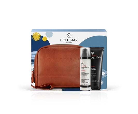 Collistar Cofanetto Uomo Idratante Viso 80 ml + Gel Doccia 100 ml + Travel-Bag The Bridge