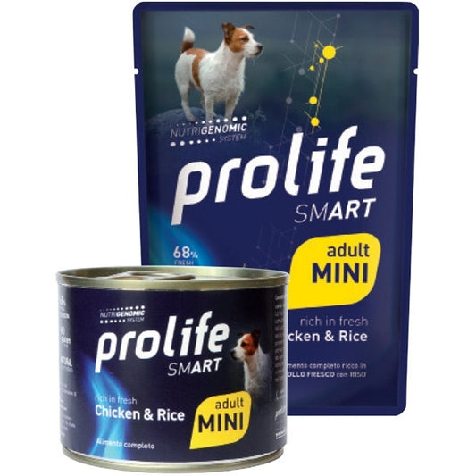 Prolife Smart Pollo Fresco Con Riso Cibo Umido Per Cani Adulti Taglia Mini Bustina 100g