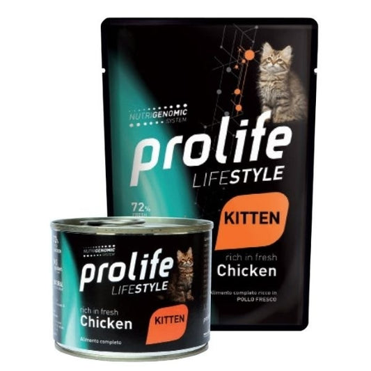Prolife Life Style Pollo Fresco Cibo Umido Per Gattini Lattina 200g